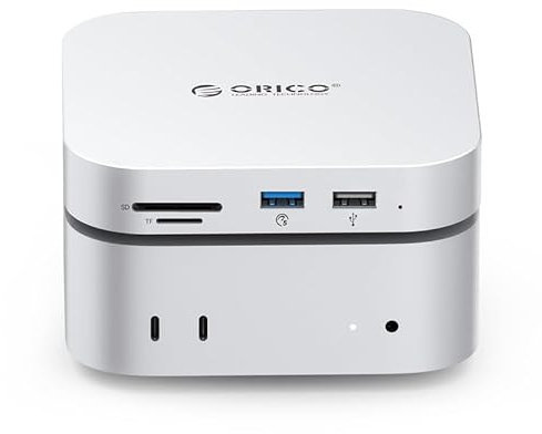 ORICO MiniMate Extreme Portable SSD 2TB für Mac mini M4 2024 mit Docking Station, bis zu 460 MB/s, USB A 3.0, USB-C, SD/TF 3.0, 3.5mm Audio, Kabel * 2 - M4SE