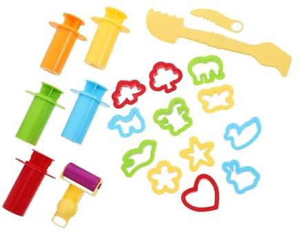 GLSTOY Teiliges DIY Clay Tools Für Junge Mädchen Bunte Knetwerkzeuge Mit Tierformen Fördert Kreativität Motorik Und Farberkennung Unbedenklich Geeignet Für Eltern-Junge Mädchen-Spiel