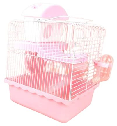 Fenteer de Animales pequeños Caza de Transporte Capeizar hámster transportador de Viajes Jaula para hámster para hámster Enano, Rosa