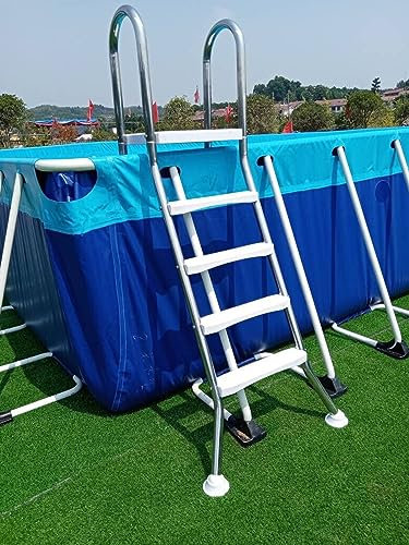 304 Stainless Steel Pool Ladder for Above Ground Swimming Pool Anti Slip Heavy Duty 500 lb Load Capacity Safe Pool Steps for Kids and Children