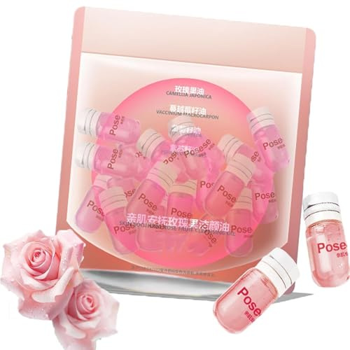Make Up Entferner Öl, Natürliche Reinigungskapseln Mini Flaschen, Einweg-Öl Reinigungskapseln, Tragbares Make-up-Entferner-Öl Für Alle Hauttypen, Reisefreundlich(1-bag(pink bottle))