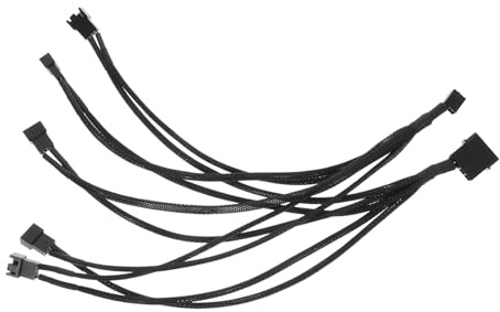 Lurrose Computer Fan Adapter Cable Cooling Fan Hub Pin Splitter Cable for Desktop Laptop