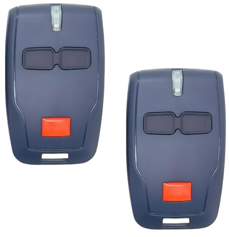 Tomedeks 2 Piezas 433MHz Mando Garaje Inalámbrico Universal, Mando a Distancia para BFT, 2 Canales