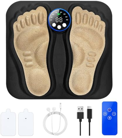 Dispositivo Di Massaggio EMS Del Piedi Con Telecomando,Dispositivo di | Stimolazione Muscolare Del Piedi | Stimolatore Elettrico Portatile Per Adulti Attivi