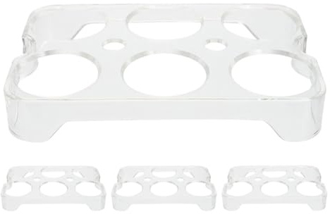 Alipis 4pezzi Portauova per Frigorifero in Plastica Vassoio per Uova Impilabile da Contenitore per Uova per Cucina e Frigorifero di Design