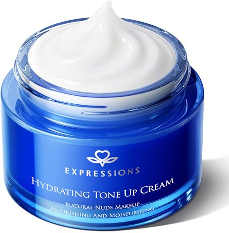 EXPRESSIONS WELLNESS Tinted Moisturizer for Face, Tone-Up Cream – Easy to Blend, No-Makeup Natural Look, Niacinamide & Hyaluronic Acid, Vegan & Cruelty-Free, For Men & Women - 1.76 oz