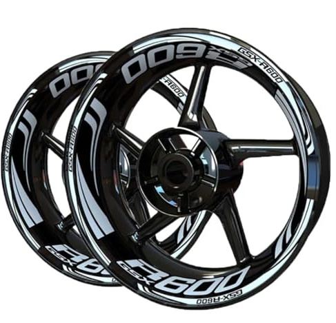 Accesorios para Motocicleta Pegatinas para Ruedas Reflectantes para Calcomanías Llantas para Suzuki GSXR600 GSXR-600(Style 14)