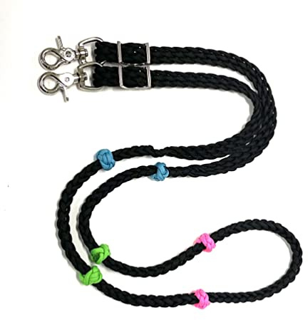 miniature horse or small pony lesson reins color knotted 6' pony reins pony training reins