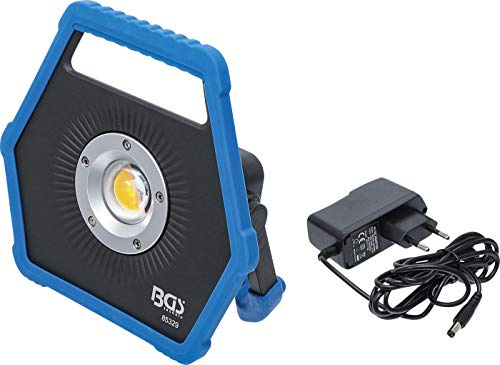 BGS 85329 | COB-LED Arbeits-Leuchte | 30 W | Arbeitslampe | 1400 lm / 2200 lm | 5200 mAh Li-Ion-Akku | IP54 | 180° schwenkbarer Standfuß | USB-A-Ladebuchse