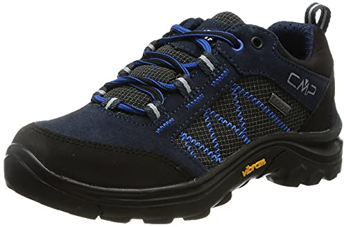 CMP Unisex barn Thiamat Low 2.0 trekking sko Wp, Svartblå, 34 EU