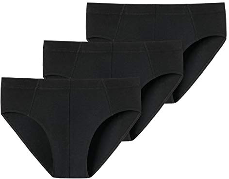 Schiesser Herren Organic Cotton Essential 3er Pack Slip, Schwarz, L EU