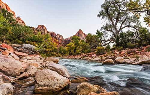 LHJOYSP 1000 Teile Puzzel 3D,natürliche Schönheit,Fluss,Utah,USA,Zion Nationalpark,75x50cm