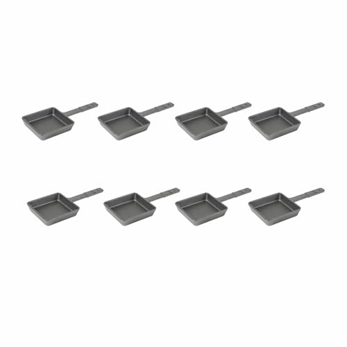HOWOK 8 pcs/set Square Shape Mini Raclette Grill Pans, Barbecue Cheese Melt Pans, Mini Grill Cheese Pans, Raclette Dishes…