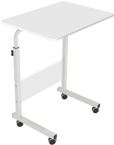 Soges - Tavolo per laptop con ruote, regolabile in altezza, tavolo per PC, tavolo per notebook, supporto per laptop, supporto per notebook, tavolo da cura per letto e divano, 60x40 cm