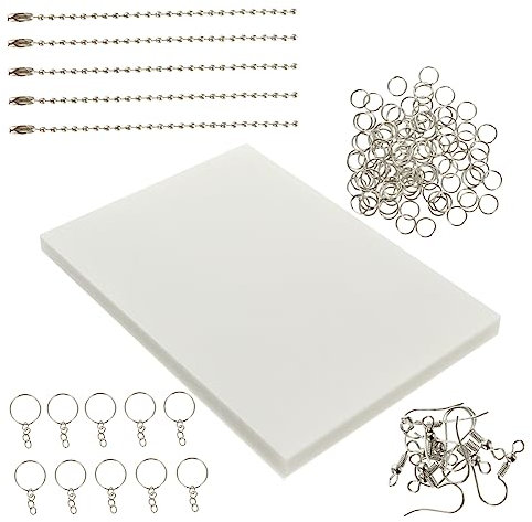 KOMBIUDA Transparentes Schrumpfkunstpapier Schrumpffolienpapier Schrumpfkunstfolien Schrumpffolien Zubehör Für Schmuckherstellung Schmuckzubehör Kit