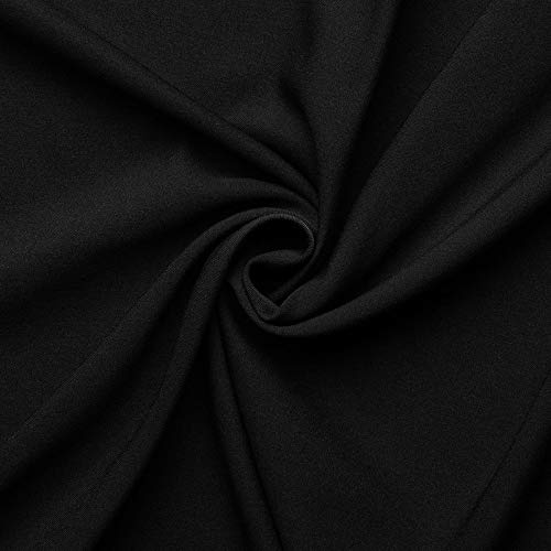 Wolltuch Feingabardine Elasthan – per Meter (Schwarz) | Elastisches Wolltuch für Bekleidungen und Dekorationen