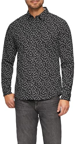 s.Oliver 2156015 Chemise avec col Kent, Coupe ajustée, 99A1, S Hommes