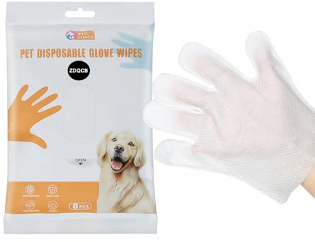 ZDQCB Haustiertücher für Hunde und Katzen, Katzentücher, Hunde-Tücher, Reinigung, desodorierend, hypoallergen, Katzentücher, Reinigung von Fell und Hintern, Haustierpflege-Handschuhe für Hunde,