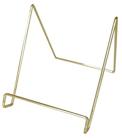 GAOWINLY Moderner LP-Schallplatten-/CDS-Halter, Metalldraht-Schallplattenständer, Desktop-Aufbewahrungsregal, Heimbüro-Präsentationsständer for CD, LP, Vinyl, Schallplatte, EP(Gold-LP)