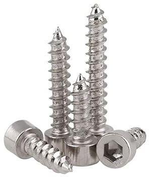 RKODRSMG 20pcs M2 M3 M3.5 Lenght 5-30mm 8.8 High Strength Hex Socket Head Cap Self Tapping Screws Hexagon Socket Cheese Head Self-tapping Screws(5mm,M2)