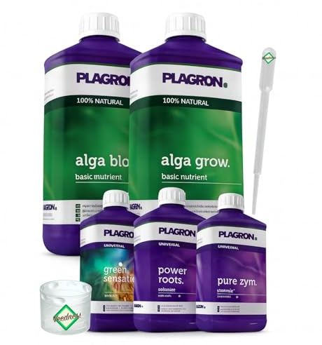 Weedness Plagron Dünger Set All-Star Alga Starterbox Grow Anbau Indoor - Bio NPK Organischer Flüssig Tomaten