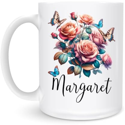 Tazza Da Ufficio Rose Design Tazza Personalizzata Facile Da Impugnare Latte Thè Mug Divertente Tazza Regalo Di Compleanno 330Ml