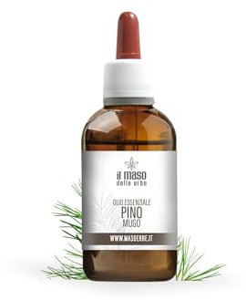 Il Maso delle Erbe - Olio Essenziale Pino Mugo con Contagocce 10 ml - Puro - Made in Italy e 100% Naturale - Oli Essenziali per Massaggi e Bagni Aromatici