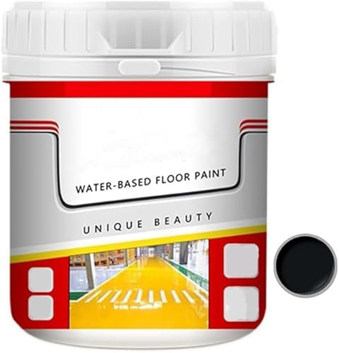Floor Paint, Quick-Dry Anti-Slip Water-Based Floor Paint, Waterproof Epoxy Floor Paint, Water-Based Garage Floor Paint Epoxy Floor Paint (Black)