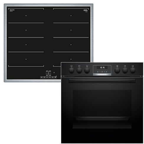 Bosch HND619LA61 Set Einbauherd HEG517BB4 + Induktionskochfeld NXX645CB5E