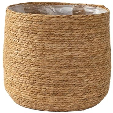 MagiDeal Geflochtener Pflanzkorb, Blumentopf, wasserdicht, innen, große Kapazität, Blumenkorb, Behälter für Picknick, Party, Zuhause, Wohnzimmer