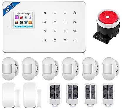 W184 GSM 4G WIFI Security Protection Tuya APP Smart Home Alarms Anti Theft Security Alarm System Home Package 6 Languages
