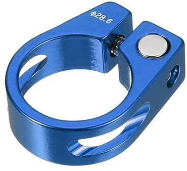 PATIKIL 28.6mm Quick Release Seat Post Clamp, Aluminum Tube Clip for Mountain, Road, Track and Folding Bikes - Blue