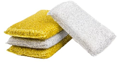 GARVALON 4pcs Cleaning Sponge for Kitchen Reusable Dish Sponge Convenient Wok for Daily Use Scrub for Dish Washing up