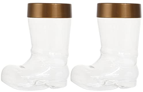 Garneck 2 Set Bottiglia Di Caramelle Biberon Bottiglie Di Vino Vasi Da Farmacia Bottiglie Natalizie Regalini Natalizi Bottiglia Da Imballaggio Barattolo Di Biscotti Golden 2 Pezzi * 2