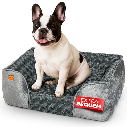 BOUCHABEL Kuscheliges Hundebett – Hundekissen, Hundekorb, Hundebett für mittelgroße Hunde, weiche Hundecouch, waschbar und rutschfest, Füllung aus PP‑Baumwolle und geschreddertem Schaumstoff