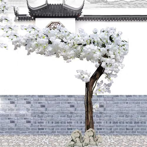 QICBYING Árboles Artificiales De Cerezo En Flor, Grandes Árboles De Flor De Cerezo Artificiales, Árbol De Flores De Durazno De Simulación, Plantas De Jardín, Flores Falsas De Simulación(1.8 * 1m)