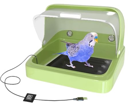 Nichoir visuel pour poussins, incubateur d'oiseaux, nichoir visuel, coussin chauffant à 3 températures, fournitures d'habitat de volaille pour bébés perroquets, canetons