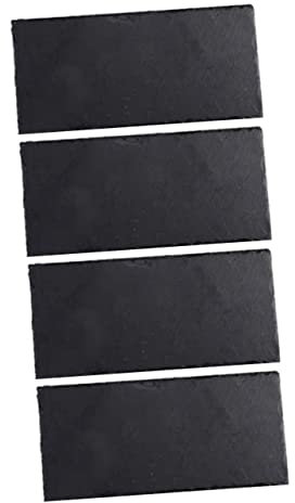 BESTYASH 4pezzi Piatto Da Portata Per Sushi Vassoio Per Alimenti Resistenti All Usura Per Sushi Snack Dessert Utensili Da Cucina Nero