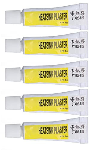 5pcs CPU Wärmepaste Hochfestige Thermische Zusammengesetzte Silikonfett für Kühlkörper, Insgesamt 25 G
