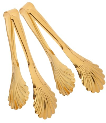 OUNONA 2pièces Pinces De Service Acier Inoxydable Pour Buffet Petites Pinces De Service Mini à Apéritif Ustensiles De Cuisine Métalliques Pour Barbecue Et Pâtisserie