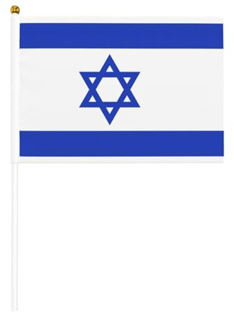 Bandera israelí de mano, celebración, eventos reales, barbacoas, fiestas, puertos, eventos, decoración de jardín