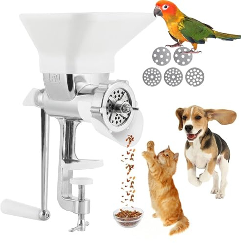 Djurfodergranulator, Manuell Foderpelletsmaskin, Pelleteringsmaskin For Husdjursbete, Pelletkvarn, Olika Valfria 1,5-8 Mm Rostfria Formar, For Bearbetning Av Fågel, Katt, Hund Och(1.5+2mm)