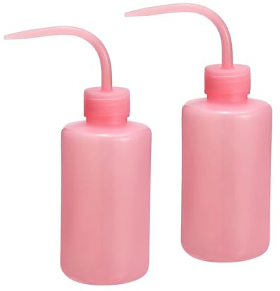 Spremere Bottiglie di Plastica,2 mini 250 ml Rosa Piccolo Annaffiatoio per Piante da Interno con Ugello Curvo Flacone a Pressione per Un'irrigazione Precisa Attrezzi per Vasi