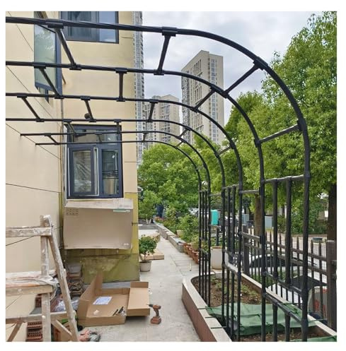 Arche de jardin murale en acier galvanisé pour plantes grimpantes, arche de mariage en acier galvanisé résistant aux intempéries, pour jardin, mariage et décoration extérieure (l 280 x H 240 cm)