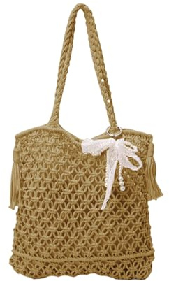 Bolso De Vacaciones para Mujer Retro Axila Playa Hombro Tejido Estilos De Vacaciones A Juego para Mujer Playa Hombro Tejido
