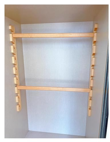 Staffa regolabile per asta armadio per bambini, barra appendiabiti salvaspazio staccabile, supporto da parete da 81,3 cm per asilo, hotel e dormitorio, sistema di supporto sollevabile.