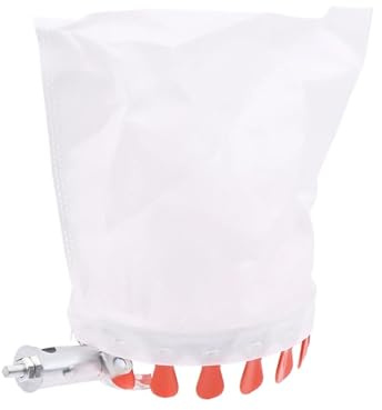 KIFSDLF 1 recolector de Frutas Acero Inoxidable con Bolsa Almacenamiento, Ideal for Recoger árboles y Granjas para Cerezas, ciruelas, recogedor