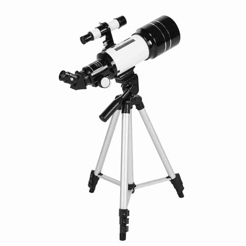 Tomvorks High Power 150X Astronomiskt Teleskop Klarsynt Kikarsikte med Månfilter för Stjärnskådande Vuxna (Vit)