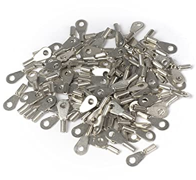 ERKO 100 pezzi capicorda ad occhiello non isolati professionali per vite M3 e cavo di sezione 0,5 ÷ 1 mm2 realizzati secondo la norma DIN 46234.
