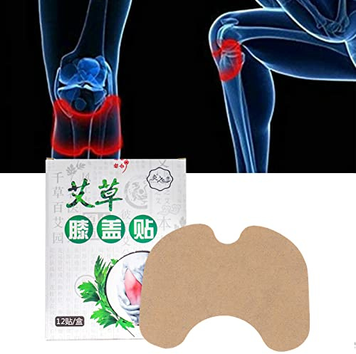 URCheers 12PCS Moxibustion Self Heating Warm Knee Joint Pain Relief Patch - Arthritis Herbal Plaster Wormwood Pad - Leg Pain Relief Knee Sticker